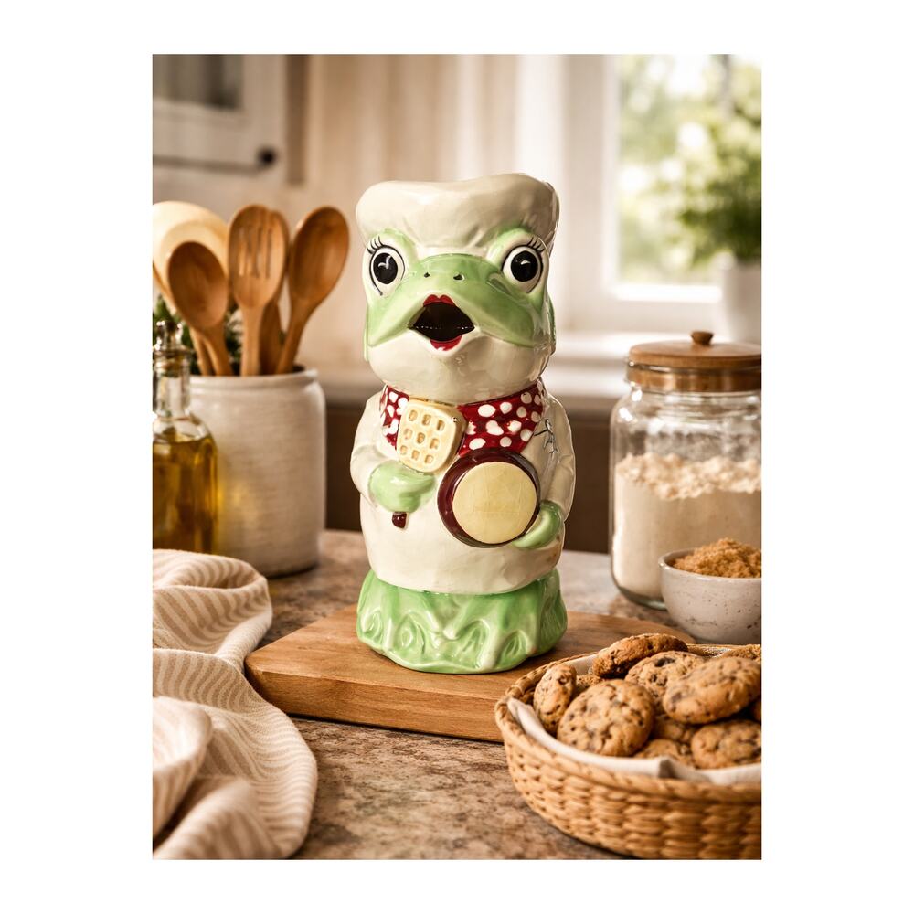 SIGMA The Tastesetter Whimsical Frog Pitcher Hand Painted Japan 10" High